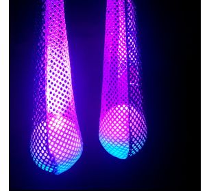 Glowing Sock Poi set - SuperSoky2 + LED heads